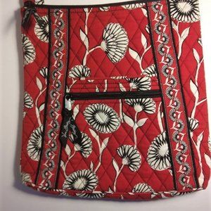 Vera Bradley Deco Daisy Print  Red Shoulder Bag
